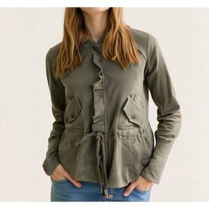 NEW TOUGH LUV brighton zip up jacket in charcoal wash